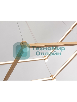 Светильник подвесной светодиодный FL5599/2+8 GD золотой 60W 3000K/4200K/6400K 600*600*1300 (без ПДУ)