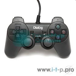 Геймпад Dialog Action GP-A11, черный, вибрация, 12 кнопок, USB