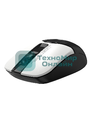 Мышь беспроводная A4Tech Fstyler FG12 белый/черный, 1200 dpi, радиоканал, USB, кнопки - 3