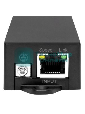 Преобразователь PoE af/at (48V) в Passive PoE (24V). Вход: коннектор RJ45 IEEE 802.3af/at/Passive PoE (37V-57V) или разъем DC 48В(2.1x5.5); Выход: Разъем RJ45 (Passive PoE 24VDC; 4,5(+); 7,8(-). Преобразователь используется для подключения 24V Passive PoE оборудования к стандартным PoE источникам. Размеры (ШхВхГ): 101 x 25 x 41 мм. Рабочая температура: -25...+60°C.