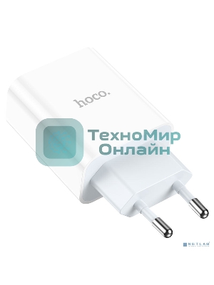 Сетевое зарядное устройство HOCO HC-66076 C97A/PD + QC 3.0/2 USB: Type-A + Type-C/Выход: 5V_9V_12V, 20W/белый