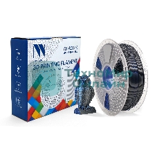 Филамент NVPrint Silk PLA+ Black/Blue для 3D печати диаметр 1.75мм длина 330 метров масса 1 кг