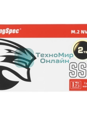 Накопитель SSD KingSpec NX-2Tb, 2000Gb, PCIe 3.0 x4, M.2 2280, NVMe, R/W 3400/3100