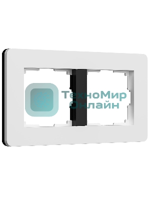 Рамка на 2 поста Split (белый/черный, soft-touch) W0023068