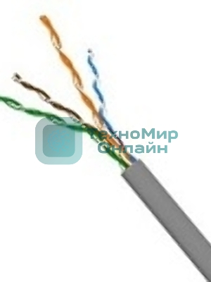 Кабель информационный Lanmaster TWT-5EFTP кат.5е SF/UTP общий экран в оплетке 4X2X24AWG PVC внутренний 305м серый