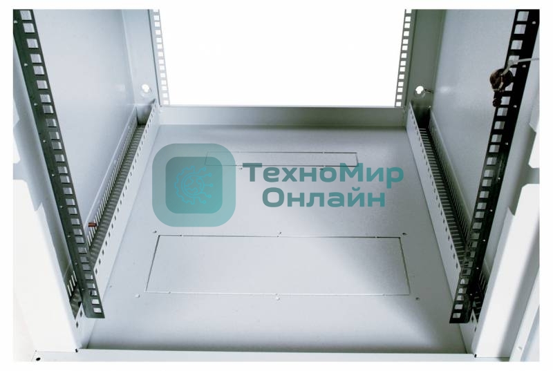 Шкаф настенный ЦМО ШРН-15.650 15U 600x650мм пер.дв.стекл несъемные бок.пан. 50кг серый