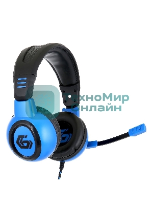 Игровая гарнитура Gembird MHS-G50 Survarium черный/синий, охватывающие, гибкий микрофон, кабель 2.4 м