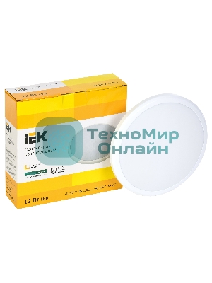 Светильник IEK 12Вт 4000K белый (LDPB0-3001-12-4000-K01)