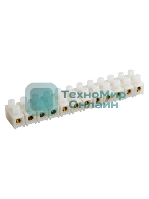 Зажим винтовой IEK UZV3-020-06 ЗВИ-20 4-10 мм2 12пар