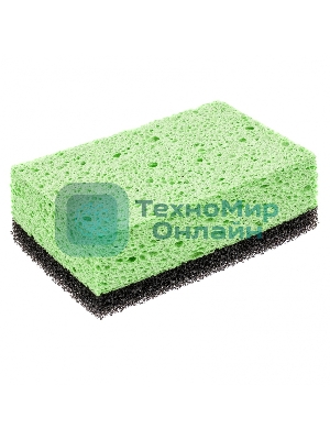 Губка Сибртех целлюлозная комбинированная для удаления эпоксидной затирки 150x95x50 мм