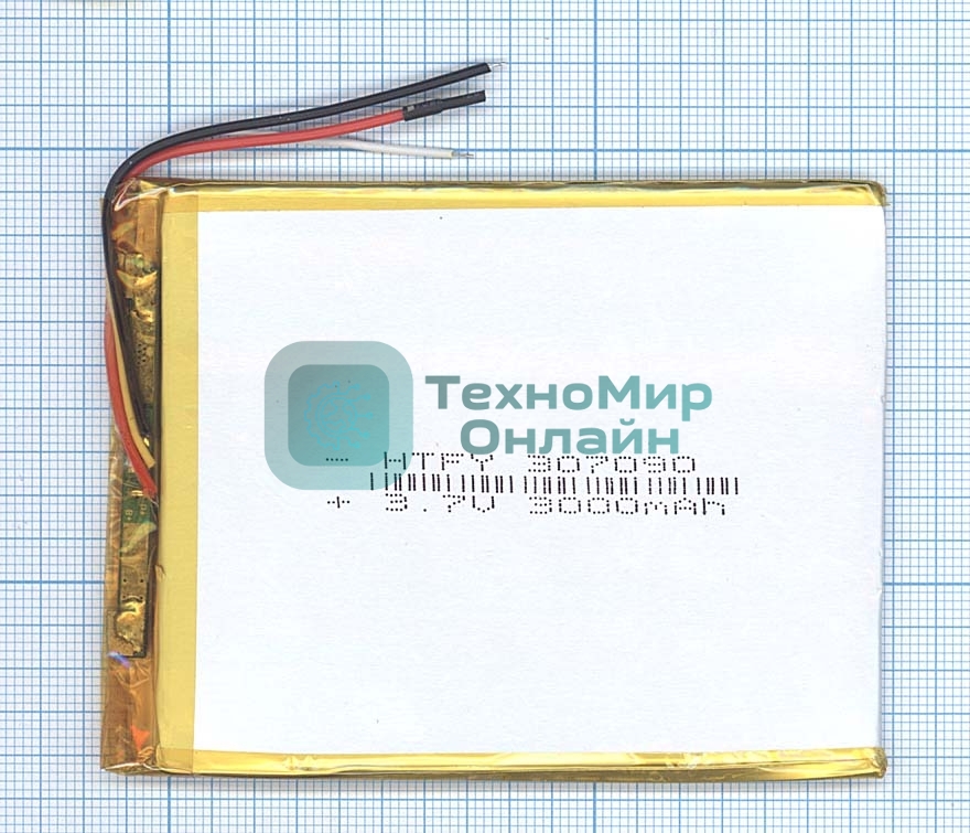 Аккумулятор Li-Pol (батарея) 3x70x90 мм 3pin 3.7V/3000mAh