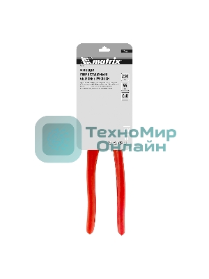 Переставные клещи Matrix 250 мм, кнопочный механизм, хром-ванадий, обливные рукоятки