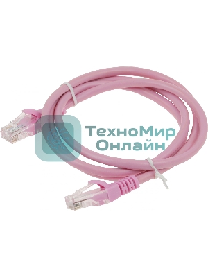 Патч-корд UTP Cablexpert PP12-1m cat.5e, 1м, литой, многожильный, розовый