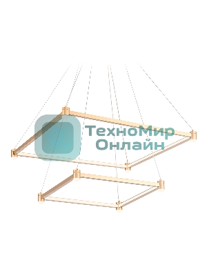 Светильник подвесной светодиодный FL5599/2+8 GD золотой 60W 3000K/4200K/6400K 600*600*1300 (без ПДУ)