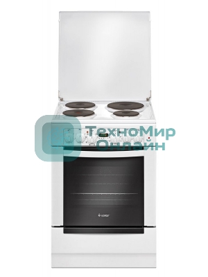 Плита электрическая Gefest 6140-03 белый, конфорок 4 электрических, духовка 55 л, 60 см x 85 см x 60 см