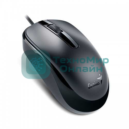 Мышь проводная Genius DX-120 черный, 1000 dpi, USB, кнопки - 3