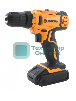 Дрель-шуруповерт Вихрь ДА-18Л-2, 18 В, 2 Ач, 45 Нм, щеточный