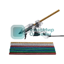 Клеевые стержни Rexant, Ø11 мм, 270 мм, цветные с блестками, 10 шт., хедер