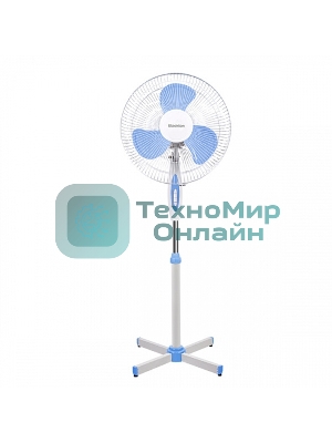 Вентилятор напольный Blackton Bt F1111 White-Blue (2в1 ч/б коробка + 1 ч/б коробка) (выписывать кратно 2)