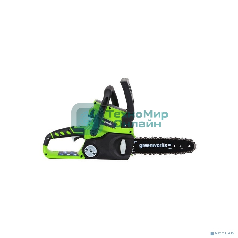 Цепная пила аккумуляторная GreenWorks G24CS25, 24 В, 25 см, без АКБ и ЗУ (2007707)
