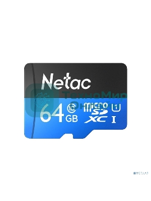 Флеш карта microSDHC 64Gb Netac P500 NT02P500STN-064G-S (без SD адаптера) 80Mb/s
