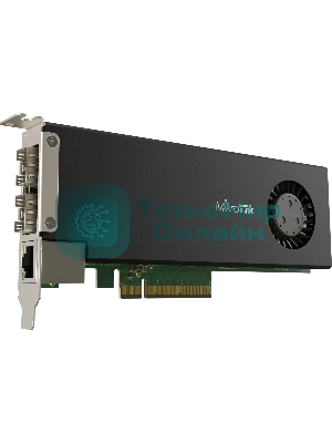 Сетевая карта MikroTik Cloud Core Router 2004-1G-2XS-PCIe network interface card with quad-core ARMv8 64-bit AL32400 CPU, 4GB RAM, 2x25G SFP28 cages, 1xGbit LAN, RouterOS L6