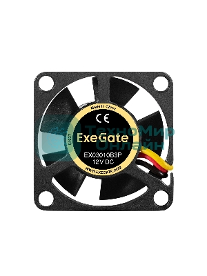 Вентилятор для корпуса ExeGate EX03010B3P черный, 30 мм, 10500 об/мин, 29 дБ, 3 pin