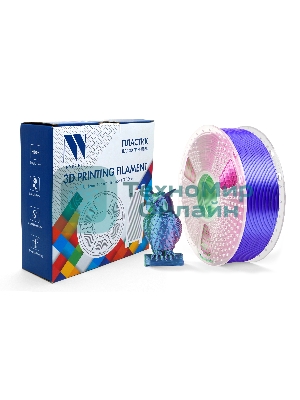 Филамент NVPrint Silk PLA+ Blue/Green/Purple для 3D печати диаметр 1.75мм длина 330 метров масса 1 кг
