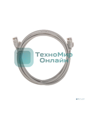 Патч-корд U/UTP Rexant cat.6a (10G), RJ45-RJ45, неэкранированный, 28AWG, LSZH, серый, 2 м