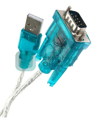 Кабель AM/Com port 9pin 1.2м Aopen/Qust адаптер USB -> RS232, DE9P (добавляет в систему новый COM порт), ACU804