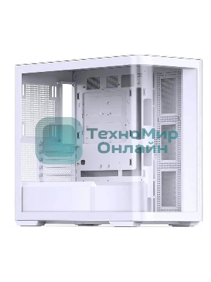Корпус без блока питания JONSBO D300, Mini-Tower, TG, no fan, 2xUSB-A 3.2 + 1xUSB-C 3.2, mATX, mITX White