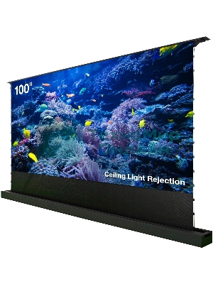 Экран Cactus 125x221 см FloorRising CS-PSFRCLR-221X125 16:9 напольный рулонный черный (моторизованный привод)