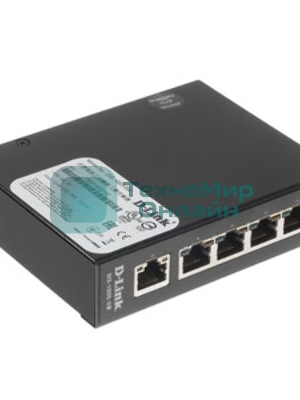 Коммутатор D-Link DIS-100G-5SW/A1A, 4×1 Гбит/с + 1×1 Гбит/с SFP, неуправляемый