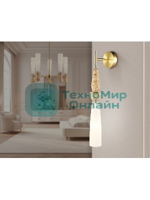 Настенный светильник Ambrella light LH75369 GD/WH золото/белый G9 max 28W 70*150*560