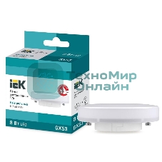 Лампа светодиодная IEK LLE-T80-8-230-40-GX53 ECO T75 таблетка 8Вт 230В 4000К GX53