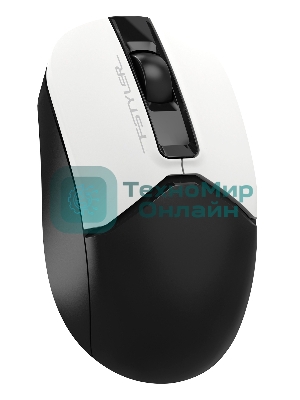 Мышь беспроводная A4Tech Fstyler FG12 белый/черный, 1200 dpi, радиоканал, USB, кнопки - 3