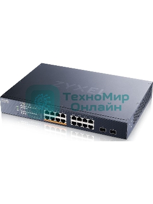 Коммутатор Zyxel NebulaFlex XMG1915-18EP-EU0101F 16x2.5Gbит/с 2SFP+ 8PoE++ 180W управляемый