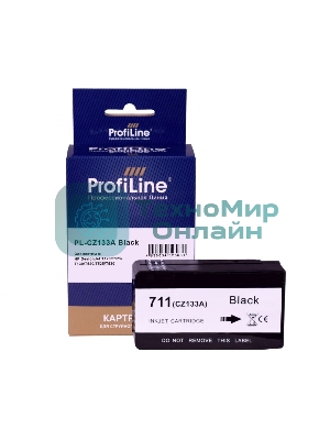 Картридж струйный ProfiLine PL-CZ133A №711 для принтеров HP DESIGNJET T120/T520 Black пигмент