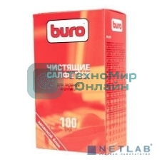 Салфетки Buro BU-Zscreen для экранов мониторов/плазменных/ЖК телевизоров/ноутбуков мягкая упаковка 100шт влажных