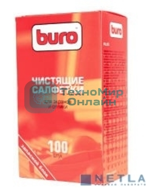 Салфетки Buro BU-Zscreen для экранов мониторов/плазменных/ЖК телевизоров/ноутбуков мягкая упаковка 100шт влажных