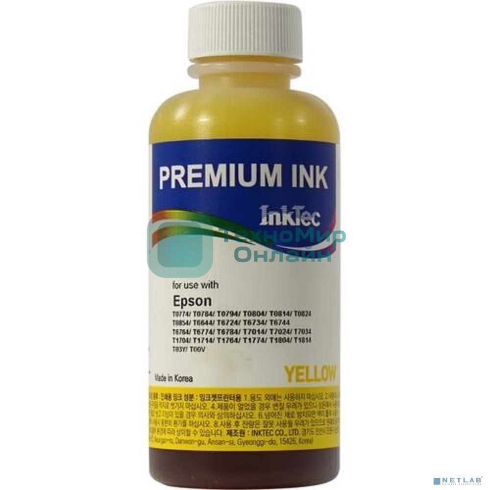 Чернила Epson R270, E0010 (InkTec) T0824, Y, 0,1л (оригинальная фасовка)