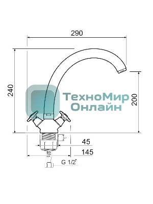 SL115-273F Смеситель для кухни