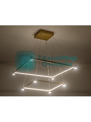 Светильник подвесной светодиодный FL5599/2+8 GD золотой 60W 3000K/4200K/6400K 600*600*1300 (без ПДУ)
