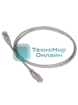 Патч-корд LANMASTER TWT UTP cat.5e, с заливными колпачками, 20.0 м, серый