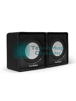 Акустическая система 2.0 ExeGate EX287057RUS Disco 140 Black (питание USB, 2х3Вт (6Вт RMS), 100-20000Гц, черный)