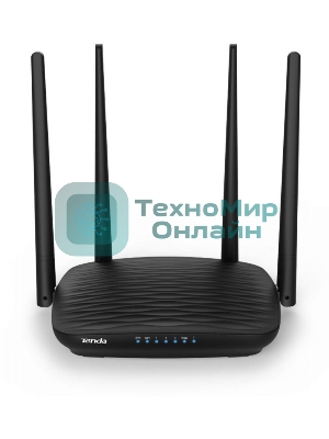 Маршрутизатор Tenda AC5 1200Mbps 11AC wave2Router, MU-MIMO,1Ghz CPU，4X5dbi Antennas, 1X100Mbps WAN, 3x100Mbps LAN,WiFi On/Off Switch,Universal Rep