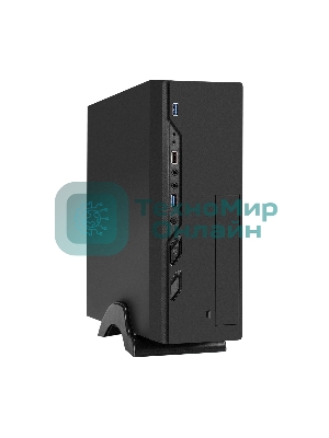Компьютерный корпус Desktop ExeGate MI-208U2-M350 (mini-ITX/mATX, БП M350 с вент. 8см, 1хUSB+2хUSB 3.0, аудио, черный)