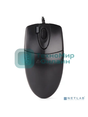 Мышь проводная A4Tech OP-620D черный, 1000 dpi, USB, кнопки - 4