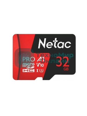 Флеш карта MicroSD card Netac P500 Extreme Pro 32Gb, retail version w/o SD adapter