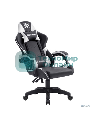 Кресло игровое Defender Companion черный/белый, класс 3, металл, PU